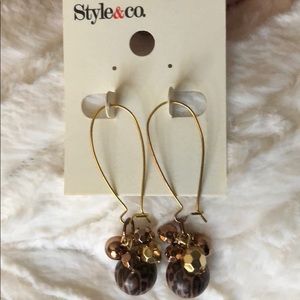 Style & Co. Gold Animal Cluster Earrings